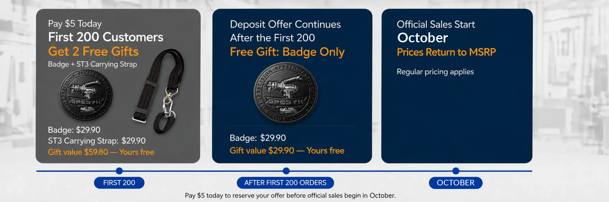 SPESYN ST3 deposit offer gift